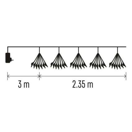 LED lyskæde 150xLED/5,35 m varm hvid