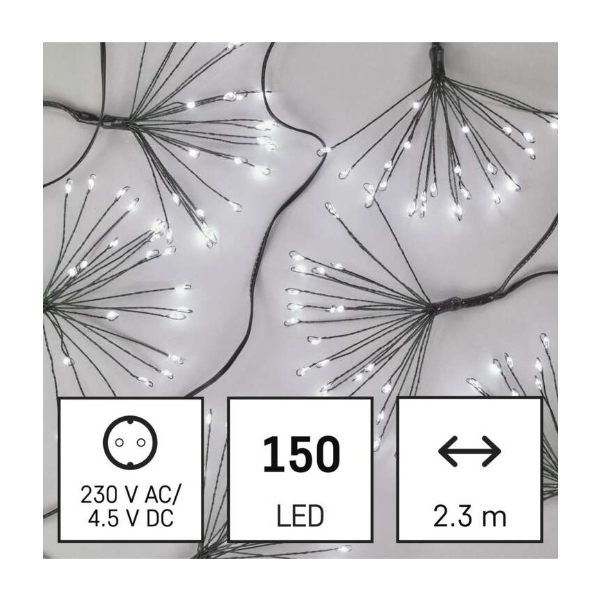LED  lyskæde 150xLED/5,35m kold hvid
