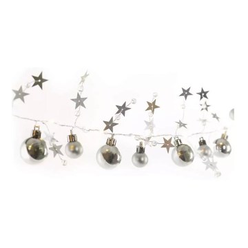 LED-lyskæde 20xLED/2xAA 2,2 m varm hvid