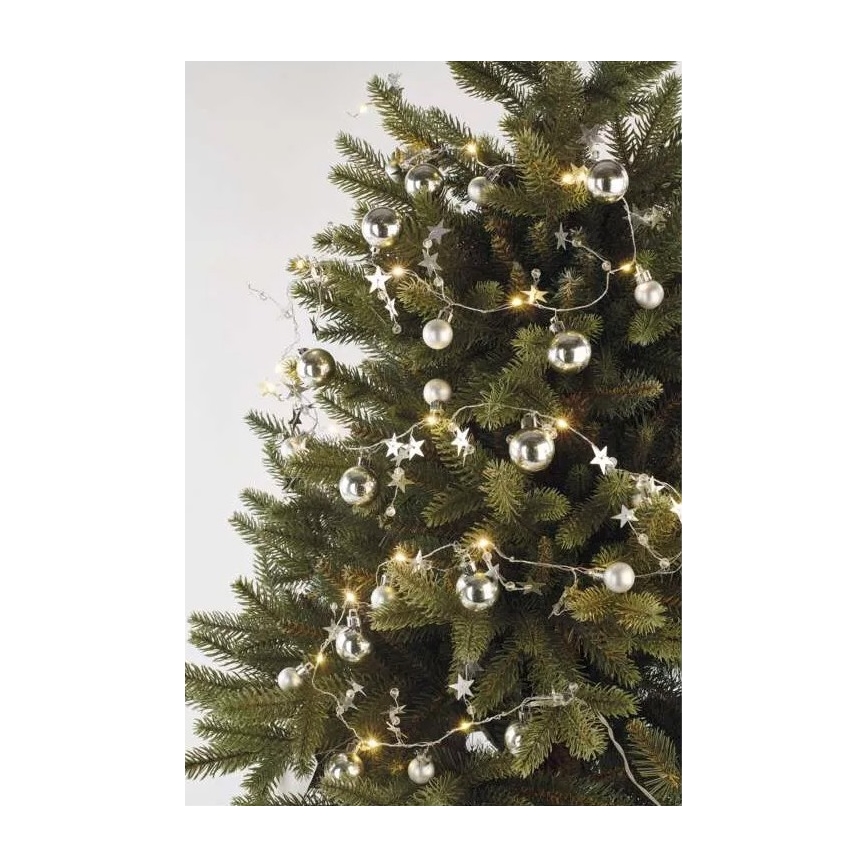 LED-lyskæde 20xLED/2xAA 2,2 m varm hvid