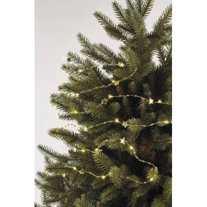 LED lyskæde 20xLED/2xAA 2,2 m varmt hvidt lys