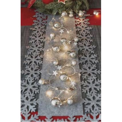 LED lyskæde 20xLED/2xAA 2,2 m varmt hvidt lys