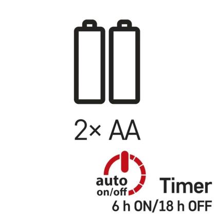 LED-lyskæde 20xLED/2xAA, 2,4 m, kold hvid