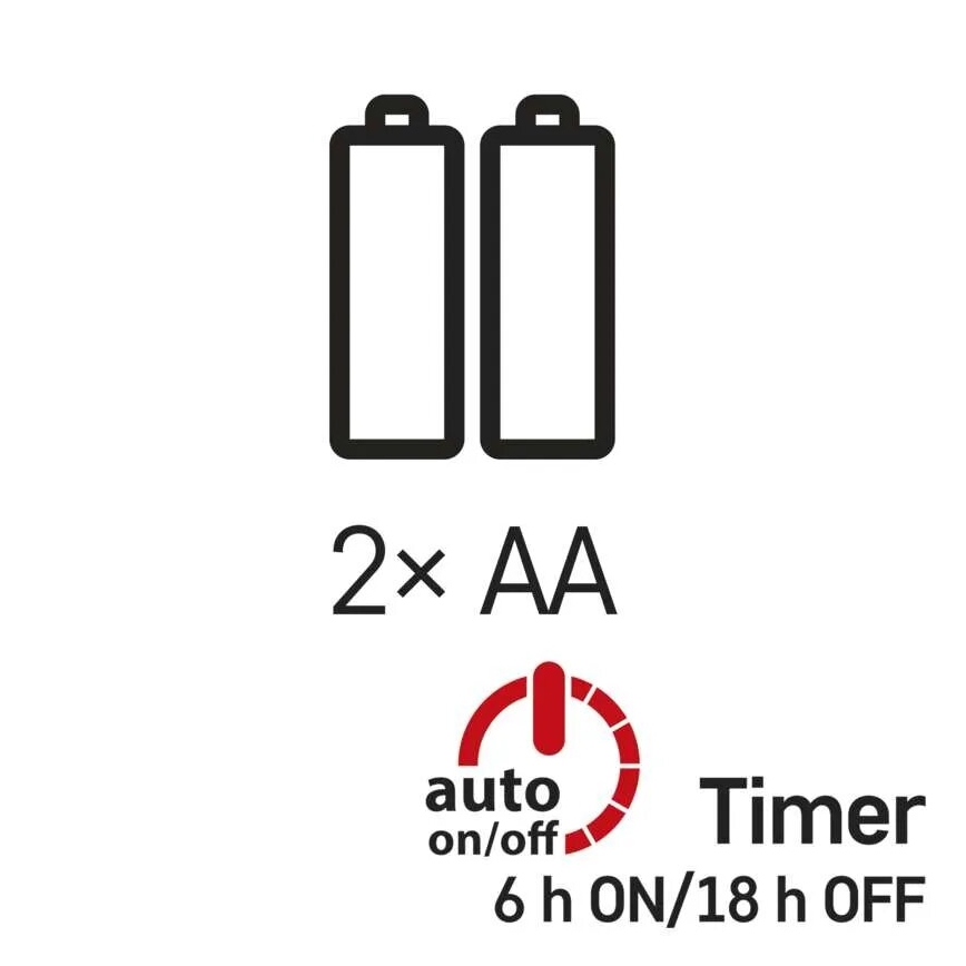 LED-lyskæde 20xLED/2xAA, 2,4 m, kold hvid