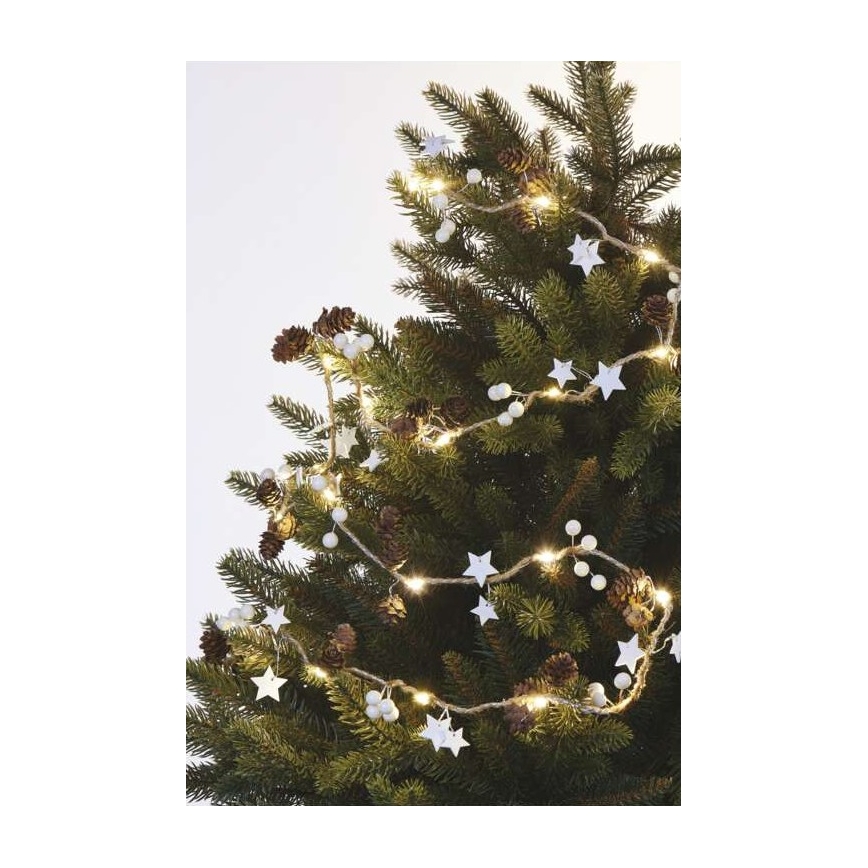 LED  lyskæde 20xLED/2xAA 2m