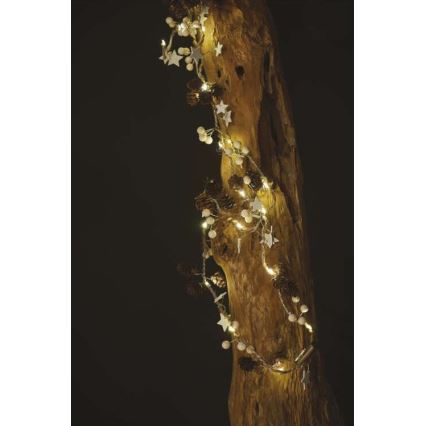 LED  lyskæde 20xLED/2xAA 2m