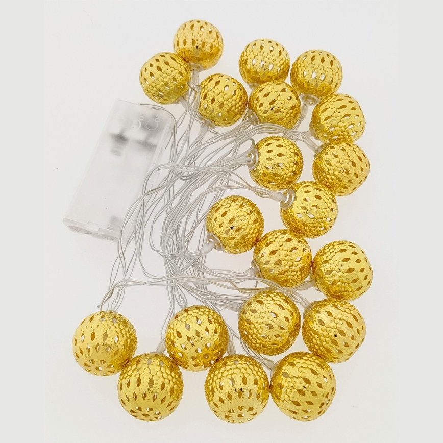 LED lyskæde 20xLED/3xAA 2,5 m varm hvid