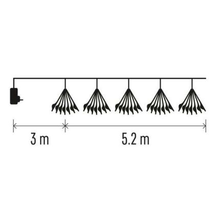 LED lyskæde 300xLED/8,2 m varm hvid