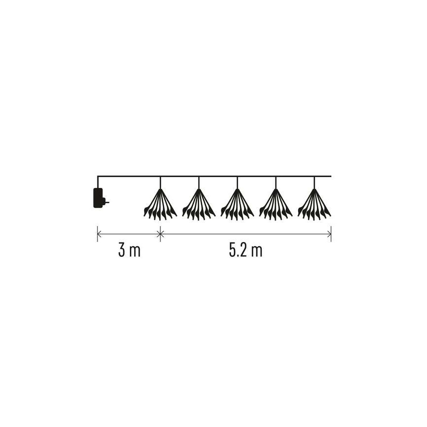 LED lyskæde 300xLED/8,2 m varm hvid
