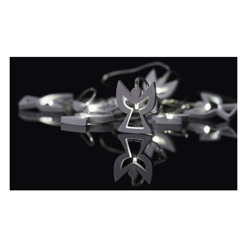 LED-lyskæde CHAIN 10xLED/2xAA 1,85m varm hvid