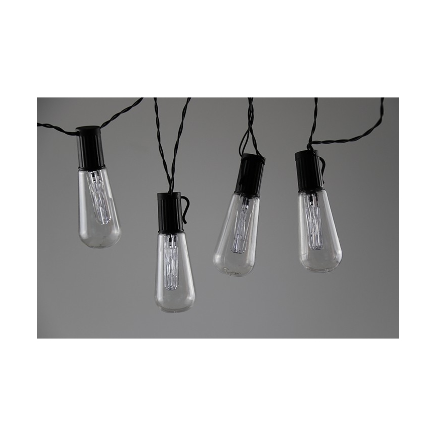 LED lyskæde dekorativ EDISON 2,65 m 10xLED/2xAA