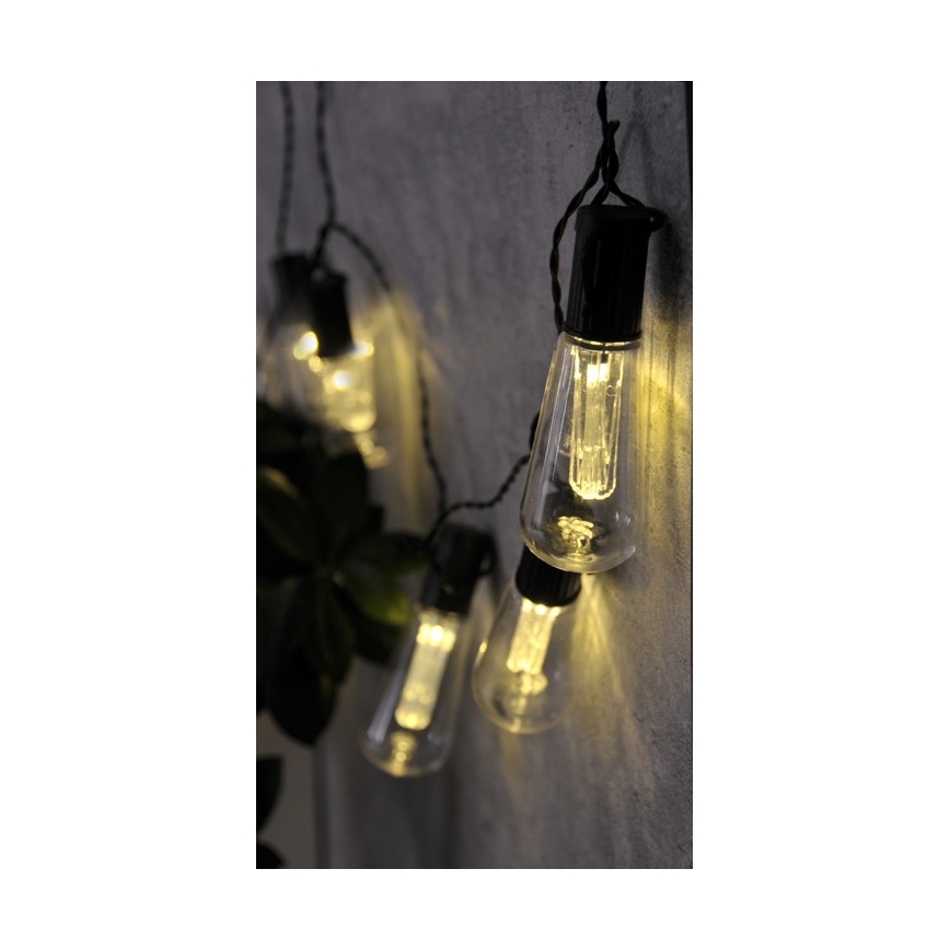 LED lyskæde dekorativ EDISON 2,65 m 10xLED/2xAA