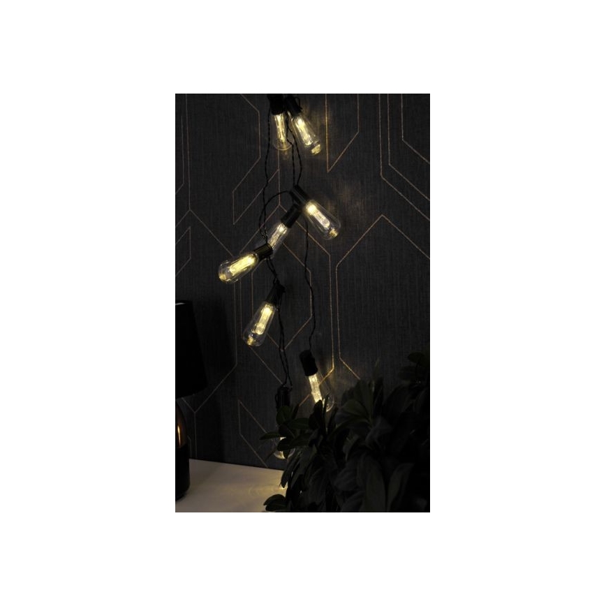 LED lyskæde dekorativ EDISON 2,65 m 10xLED/2xAA