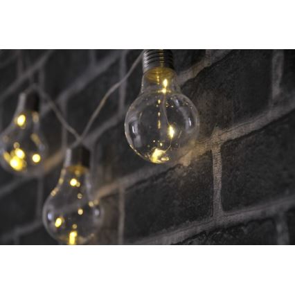 LED Lyskæde dekorativ SMOLDER 2,1 m 10xLED/2xAA