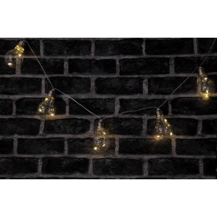 LED Lyskæde dekorativ SMOLDER 2,1 m 10xLED/2xAA