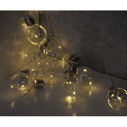 LED Lyskæde dekorativ SMOLDER 2,1 m 10xLED/2xAA