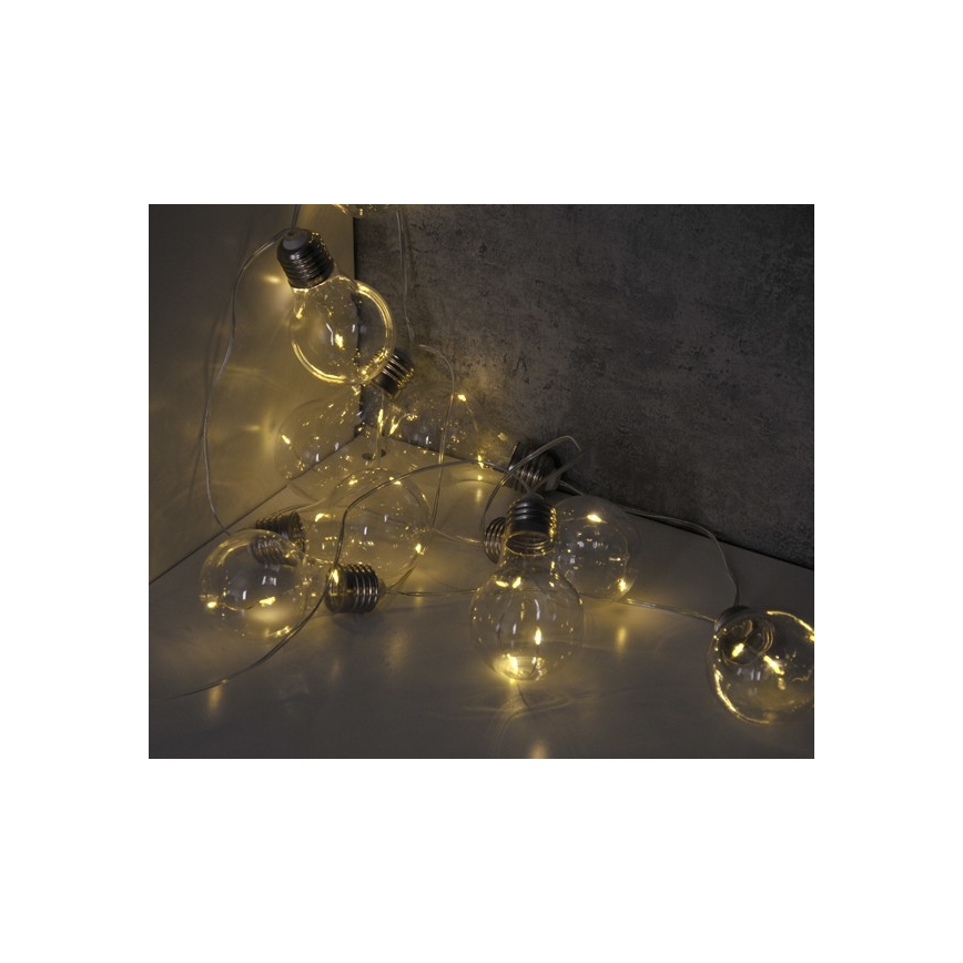 LED Lyskæde dekorativ SMOLDER 2,1 m 10xLED/2xAA