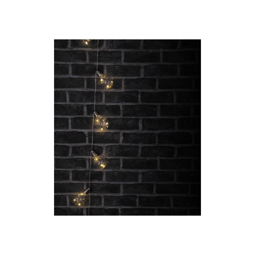 LED Lyskæde dekorativ SMOLDER 2,1 m 10xLED/2xAA