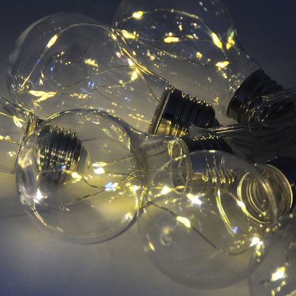 LED Lyskæde dekorativ SMOLDER 2,1 m 10xLED/2xAA