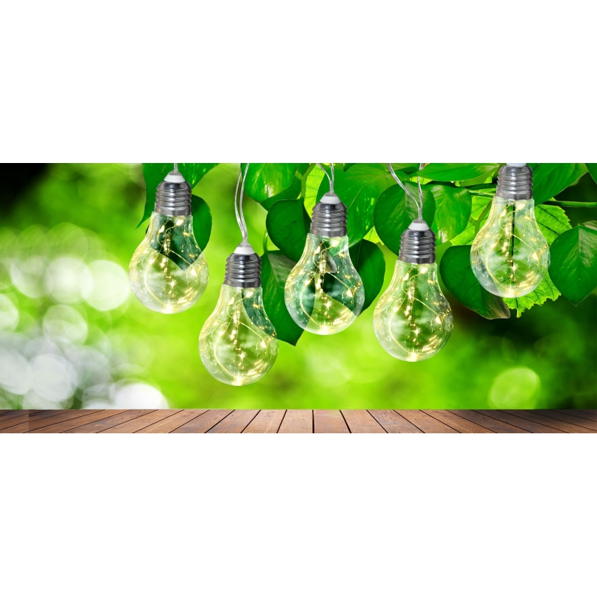 LED Lyskæde dekorativ SMOLDER 2,1 m 10xLED/2xAA