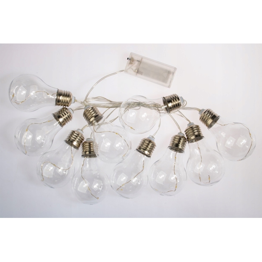 LED Lyskæde dekorativ SMOLDER 2,1 m 10xLED/2xAA