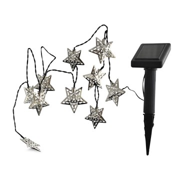 LED lyskæde soldrevet DECOS 10xLED/1xAAA