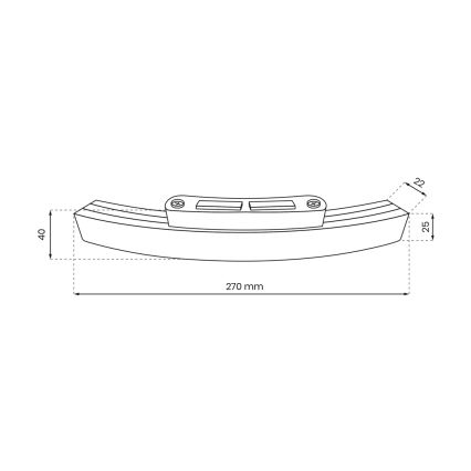 LED-lyspære MAGNETIC TRACK 100W/48V til diameter 60 cm sort