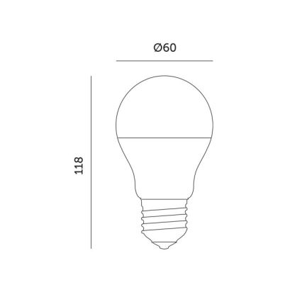 LED lyspære til plantevækst PLANTY E27/11W/230V 1200K hvid