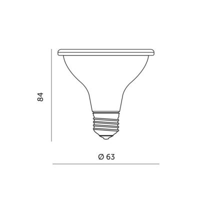 LED lyspære til plantevækst PLANTY E27/7W/230V 1200K sort