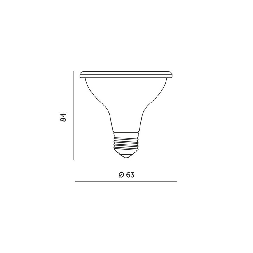 LED lyspære til plantevækst PLANTY E27/7W/230V 1200K sort