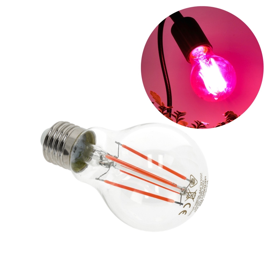 LED Lyspære til plantevækst PLANTY E27/8W/230V 1200K