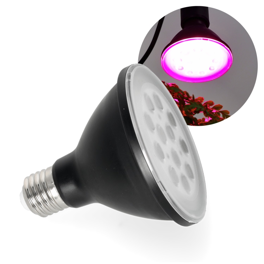 LED Lyspære til plantevækst VITABLOOM E27/9W/230V 1200K sort - Brilagi