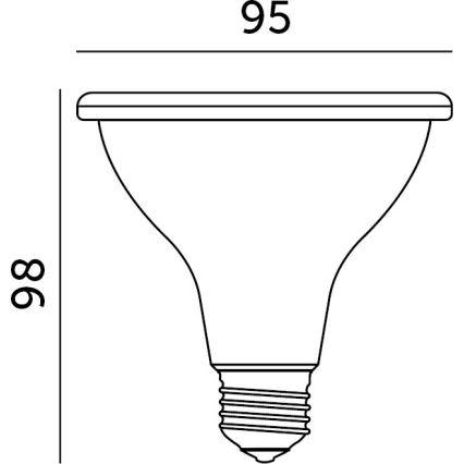 LED Lyspære til plantevækst VITABLOOM E27/9W/230V 1200K sort - Brilagi