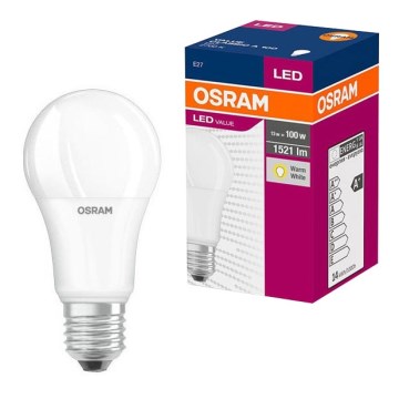 LED Lyspære VALUE A60 E27/13W/230V 2700K - Osram