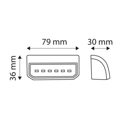 LED lysreflektor LICE LED/0,2W/12-24V IP67