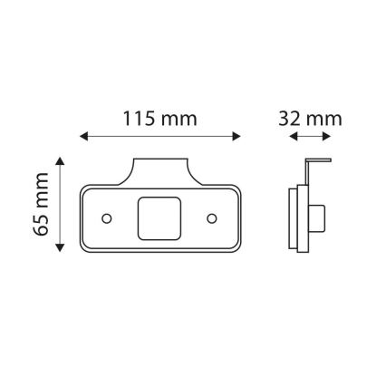 LED lysreflektor SINGLE LED/0,2W/12-24V IP67 sølv