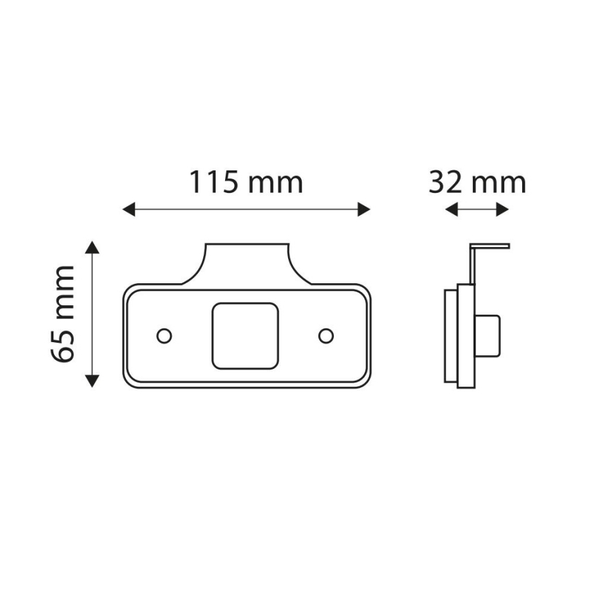 LED lysreflektor SINGLE LED/0,2W/12-24V IP67 sølv