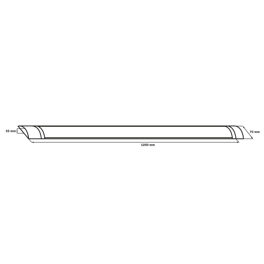 LED-lysstofarmatur LED/36W/230V 4000K 120 cm sort