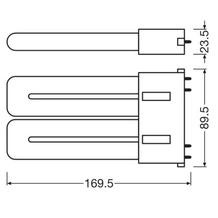 LED lysstofrør 2G10/12W/230V 3000K - Osram