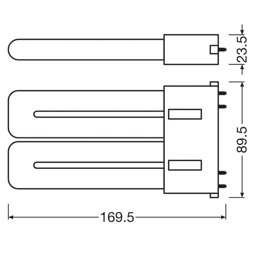 LED lysstofrør 2G10/12W/230V 3000K - Osram