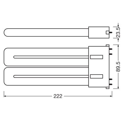 LED lysstofrør 2G10/20W/230V 3000K - Osram