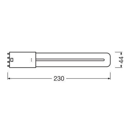 LED lysstofrør 2G11/8W/230V 3000K - Osram