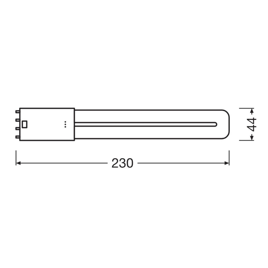 LED lysstofrør 2G11/8W/230V 3000K - Osram