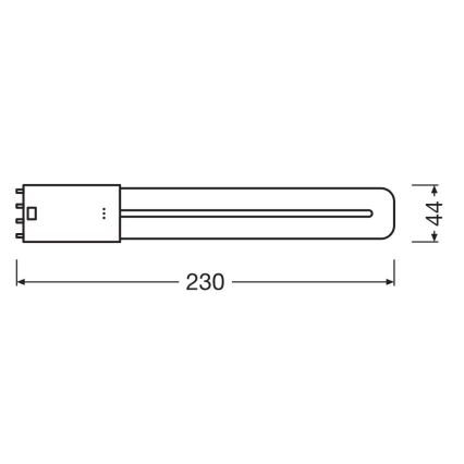 LED lysstofrør 2G11/8W/230V 4000K - Osram