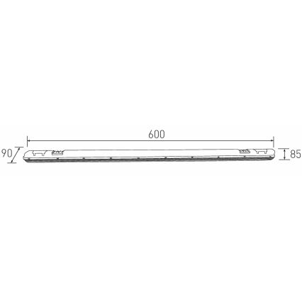 LED lysstofrør DUST LED/20W/230V 4000K 60 cm IP65