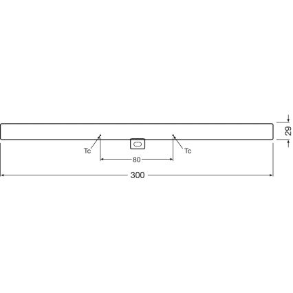 LED lysstofrør dæmpbar S14d/3W/230V 2700K 30 cm CRI 90 - Osram