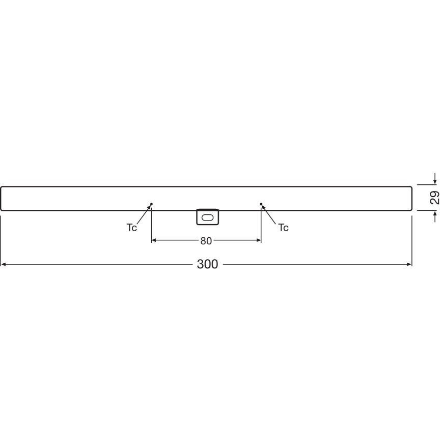 LED lysstofrør dæmpbar S14d/3W/230V 2700K 30 cm CRI 90 - Osram