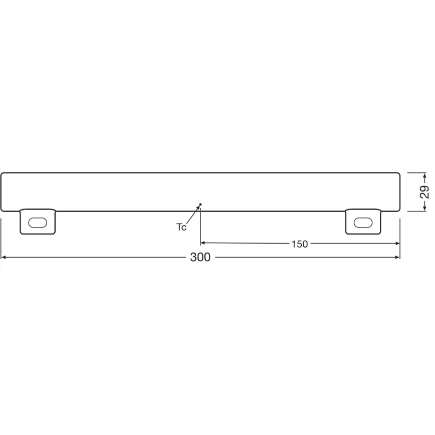LED lysstofrør dæmpbar S14s/3W/230V 2700K 30 cm CRI 90 - Osram