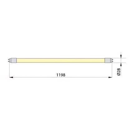 LED lysstofrør ECOSTER T8 G13/18W/230V 3000K 119,8 cm