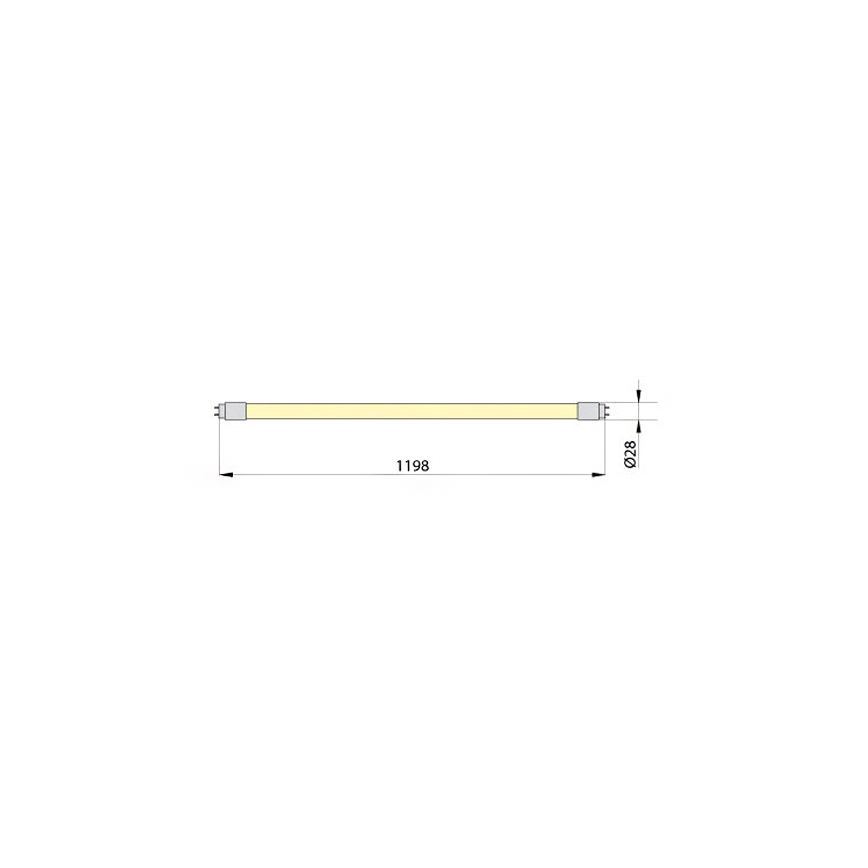 LED lysstofrør ECOSTER T8 G13/18W/230V 3000K 119,8 cm